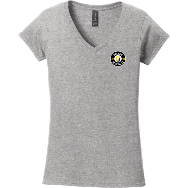 Upland Disc Golf Softstyle Ladies Fit V-Neck T-Shirt