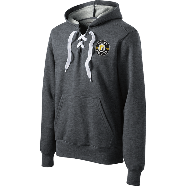 Upland Athletics Lace Up Pullover Hooded Sweatshirt