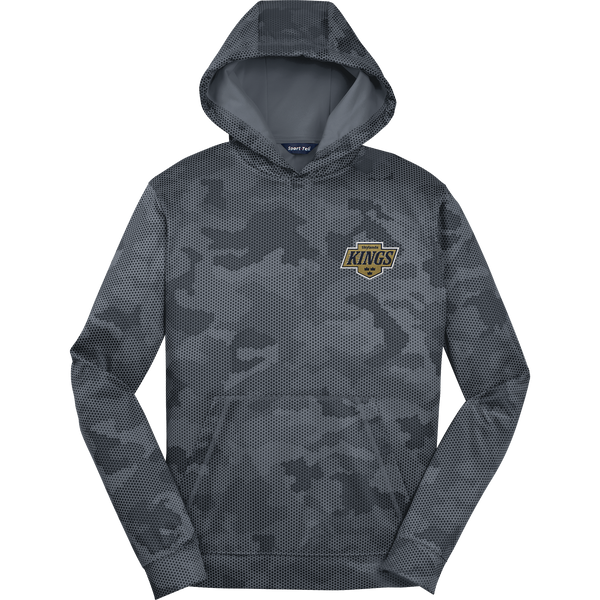 Skylands Kings Youth Sport-Wick CamoHex Fleece Hooded Pullover